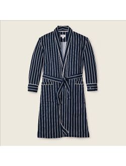 Petite Plume™ men's Pima cotton robe in pinstripe