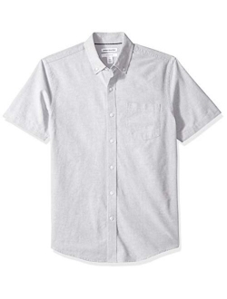 Men's Slim-Fit Short-Sleeve Pocket Oxford Shirt