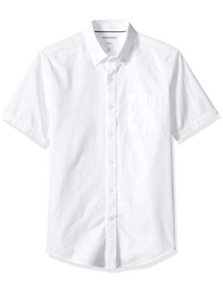 Men's Slim-Fit Short-Sleeve Pocket Oxford Shirt
