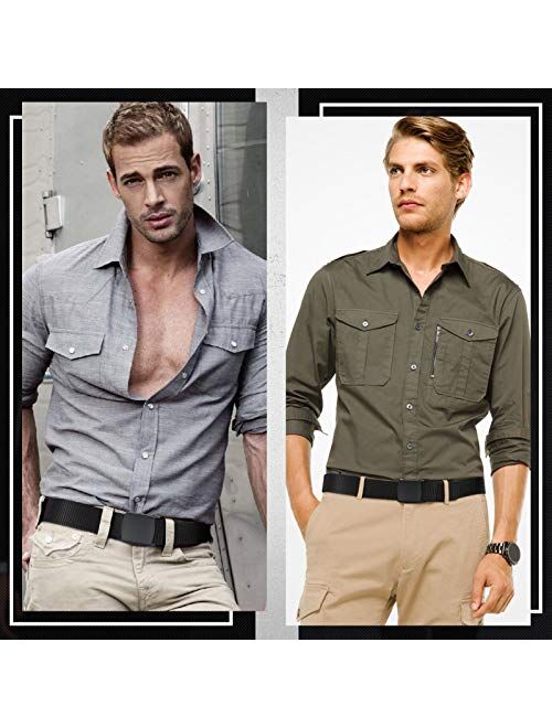 JASGOOD Nylon Canvas Breathable Military Tactical Men Waist Belt With Plastic Buckle