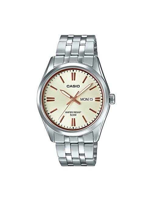 Casio MTP1335D-9AV Men's Stainless Steel Champagne Dial Analog Day Date Dress Watch