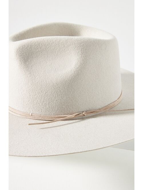 Anthropologie Leather-Trimmed Wool Rancher