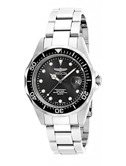 Invicta Men's 17046 Pro Diver Quartz 3 Hand Black Dial Watch