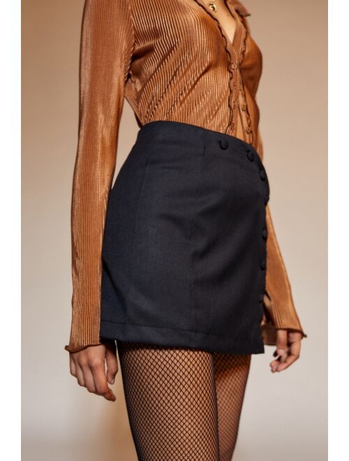Urban outfitters UO Jagger Button-Front Mini Skirt