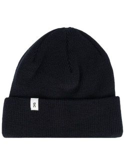 Running ribbed-knit beanie hat
