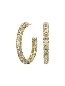 Maggie 1.5" Hoop Earrings for Women, Fashion Jewelry