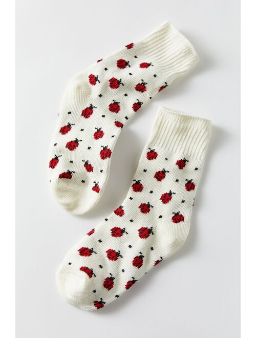 Urban outfitters Ladybug Knit Crew Sock