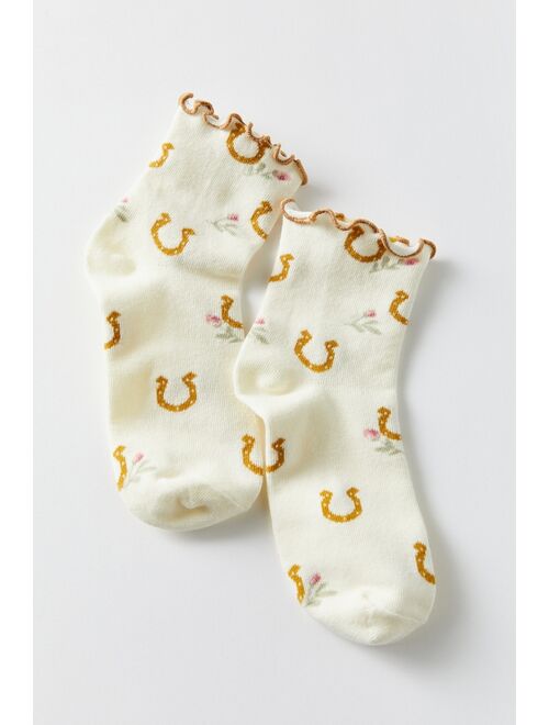 Urban outfitters Icon Lettuce Edge Crew Sock