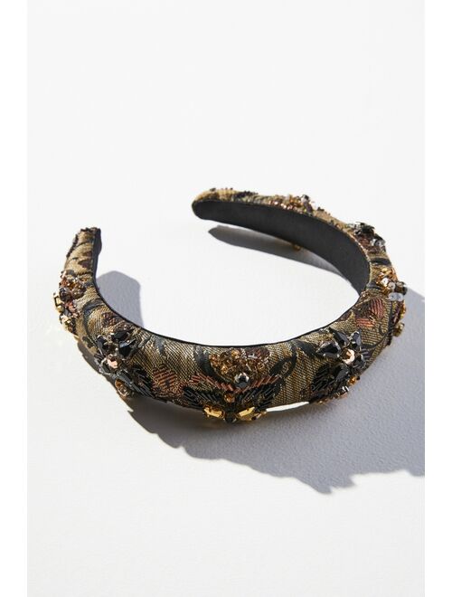 Anthropologie Embellished Satin Headband
