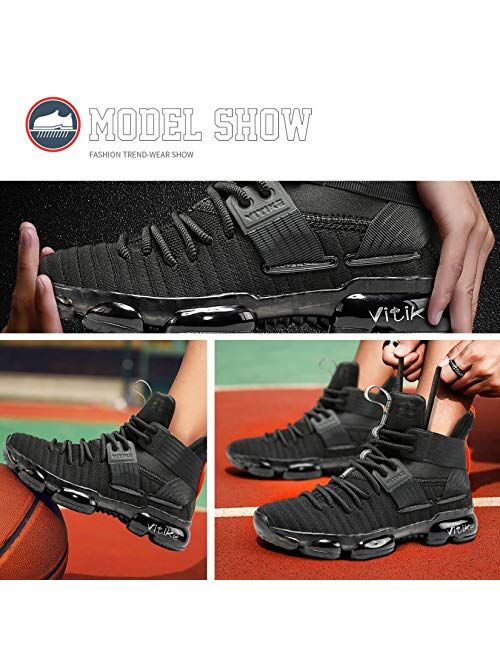 ASHION Little Big Youth Kids Basketball Shoes Boys High-Top Sneakers Girls Outdoor Sports Shoes