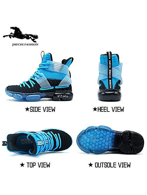 JMFCHI FASHION Kids Basketball Shoes Boys Outdoor Sneakers Girls Indoor Training Shoes High-top Boy Sports Shoes Durable Non-Slip Kid Running Shoe