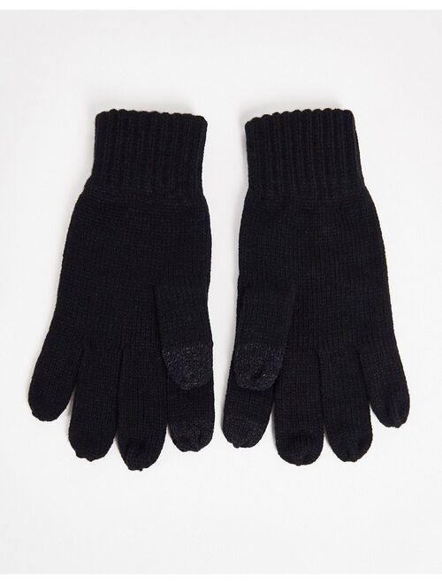 French Connection touch screen gloves in black