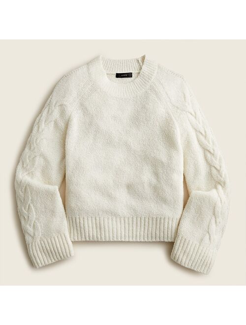 J.Crew Cashmere bouclé cable-sleeve sweater