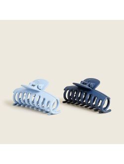 Matte resin large claw clip two-pack