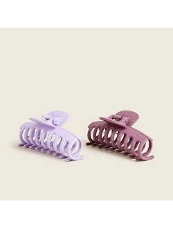 Matte resin large claw clip two-pack