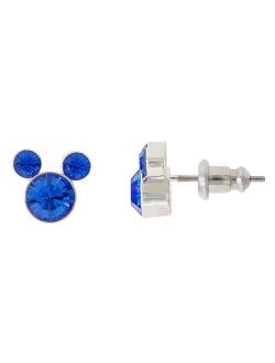 ’s Mickey Mouse Birthstone Crystal Stud Earrings