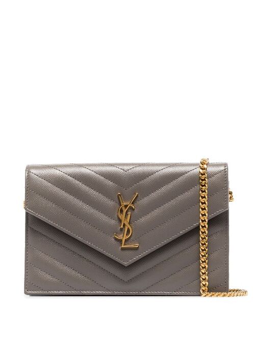 Yves Saint Laurent Monogramme chevron-quilting wallet