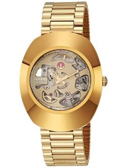 DiaStar Original Swiss Automatic Watch with Stainless Steel Strap, Gold, 21 (Model: R12064253)