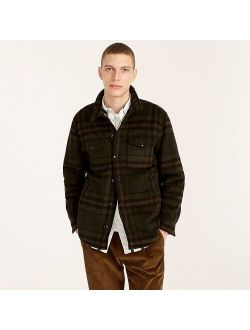 Wallace & Barnes lined brushed wool shirt-jacket in plaid