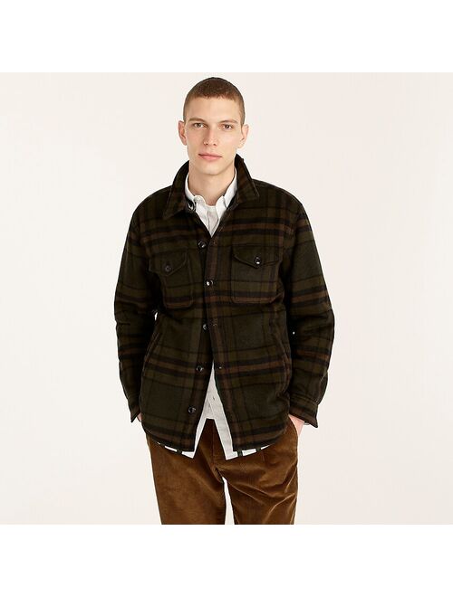 J.Crew Wallace & Barnes lined brushed wool shirt-jacket in plaid