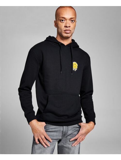 And Now This Men's Fleece Drippy Smile Patch Hoodie
