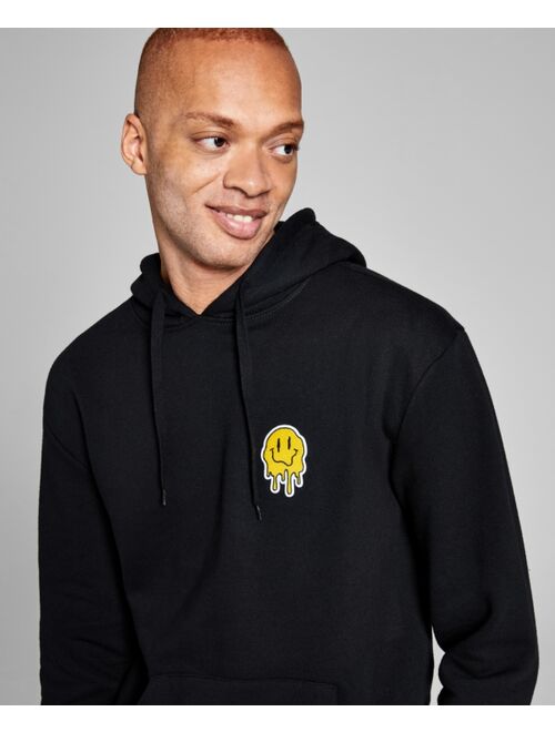 And Now This Men's Fleece Drippy Smile Patch Hoodie