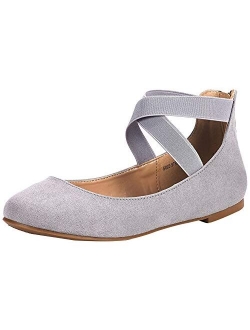 Women's Sole_Stretchy Fashion Elastic Ankle Straps Flats Shoes