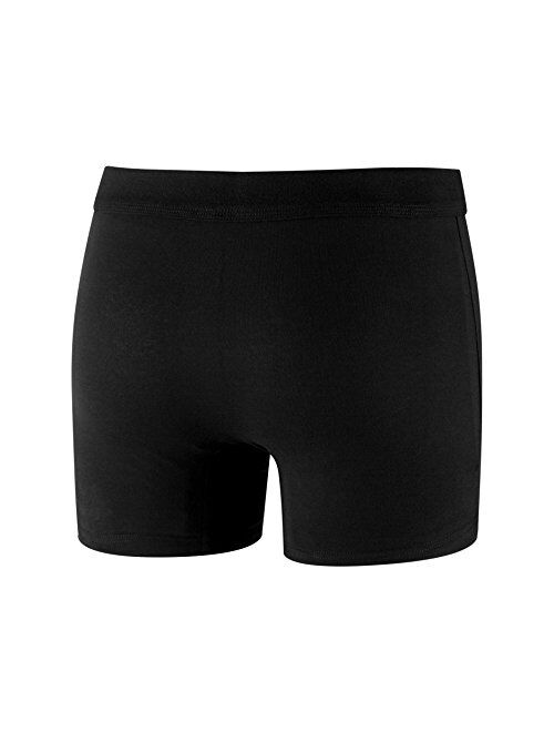PROTECHDRY Washable Urinary Incontinence Cotton Boxer Brief Underwear for Men with Front Absorbent Area, Black Medium - 5 Pack (Buy 4 GET 1 Free)