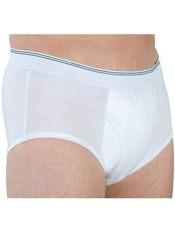 Carer Healthcare Incontinence Pregnancy Men's Incontinence Briefs 3-Packs Men’s Incontinence Boxer Brief Cotton Washable Reusable Incontinence Underwear for Men, Built-in