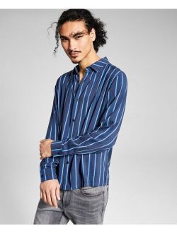 Men's Striped Long-Sleeve Shirt