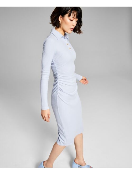 And Now This Women's Ruched Polo Dress