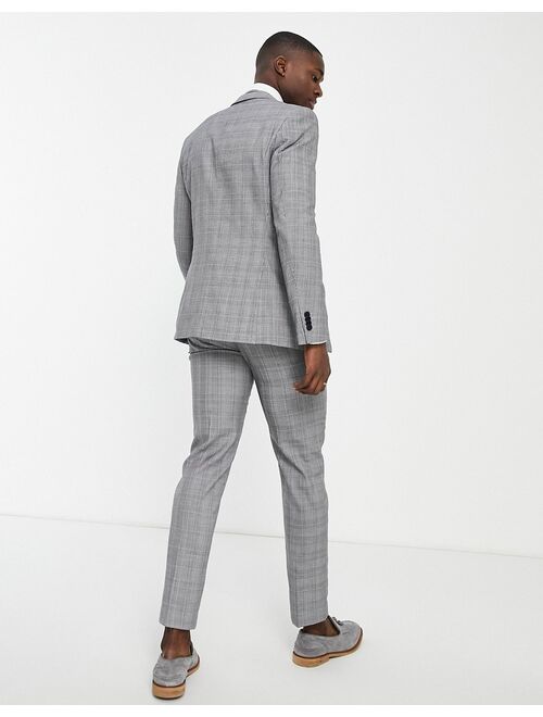 French Connection slim fit prince of wales check jacket