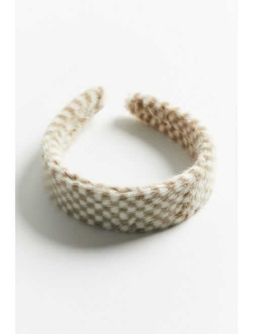 Urban outfitters Faux Fur Printed Headband