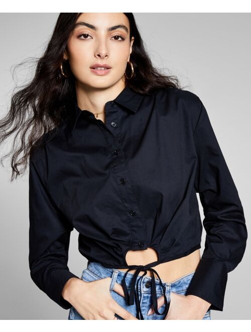 And Now This Women's Cotton Keyhole Shirt