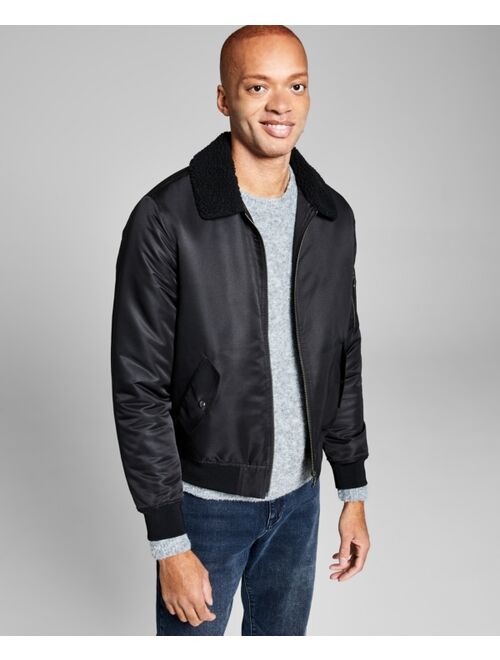 And Now This Men's Bomber Jacket with Fleece Collar