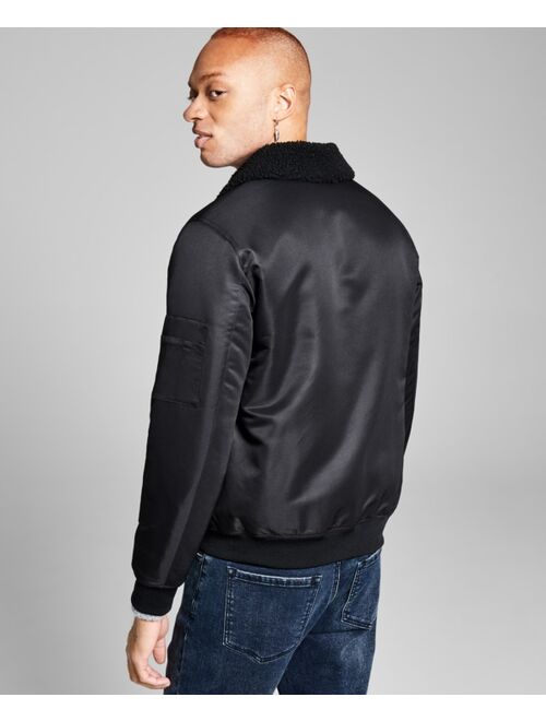And Now This Men's Bomber Jacket with Fleece Collar