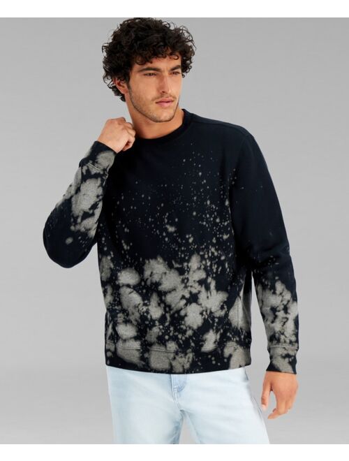 And Now This Men's Acid Wash Fleece Crewneck Sweatshirt