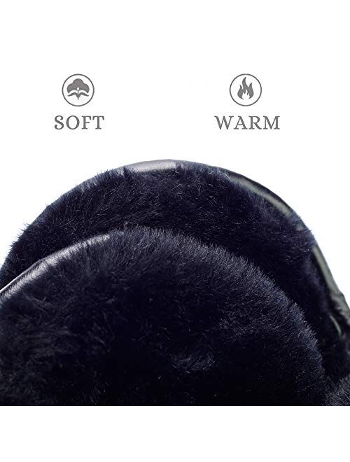 Kedofe Ear Warmers For Men Women Foldable Fleece Unisex Winter Warm Earmuffs Outdoor Skiing,Biking (Black)