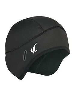 FLYING TERN Skull Cap Helmet Liner for Men Women Hard Hat Liner Winter Cycling Cap Under Helmet Thermal Fleece Beanie