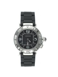 Men's W31077U2 Pasha Seatimer Automatic Stainless Steel and Rubber Watch