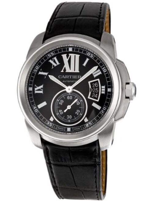 Cartier Men's W7100041 Calibre de   Leather Strap Watch