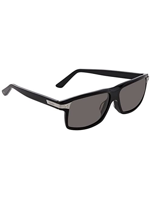 Cartier Grey Rectangular Unisex Sunglasses CT0076SA 001 56