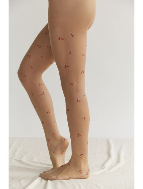 Urban outfitters Cherry Sheer Printed Tight