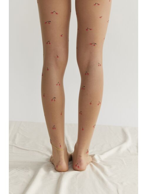 Urban outfitters Cherry Sheer Printed Tight