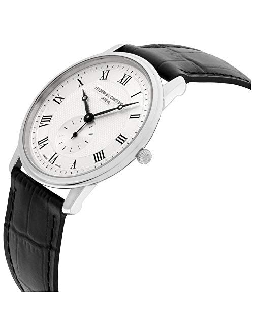 Frederique Constant Slimline Silver Dial Leather Strap Men's Watch 235M4S6