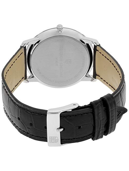 Frederique Constant Slimline Silver Dial Leather Strap Men's Watch 235M4S6