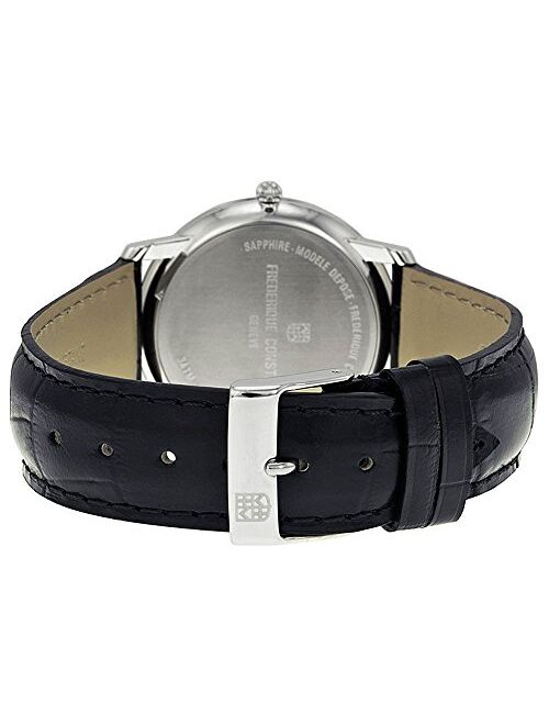 Frederique Constant Men's FC220NS4S6 Slim Line Slim Line Mens Black Leather Strap Watch Watch