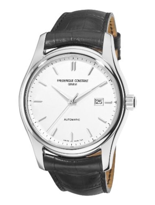 Frederique Constant Classics Index Automatic Watch - 303S6B6 Silver Dial Black Strap Watch