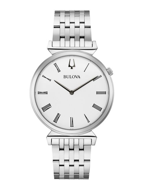 Bulova Men's Regatta Stainless Steel Bracelet Watch 38mm