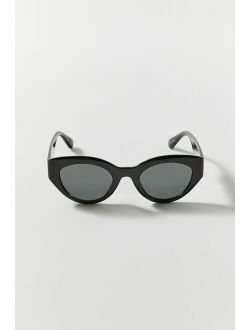 Veronica Angled Oval Sunglasses